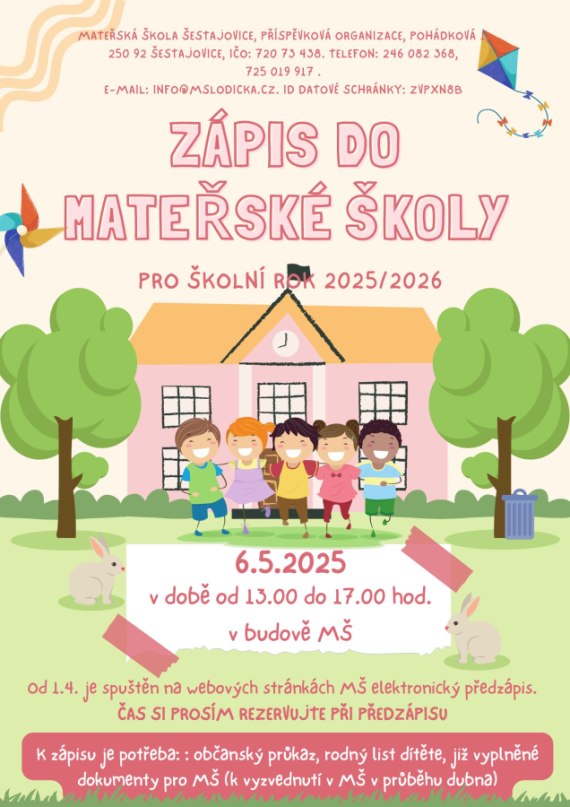 Zápis do mateřské školy