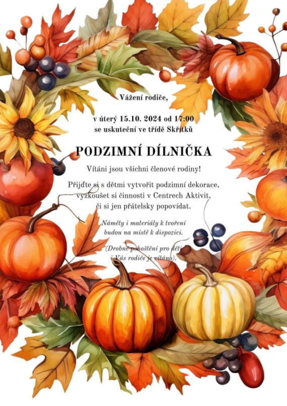 Podzimní dílnička - Skřítci