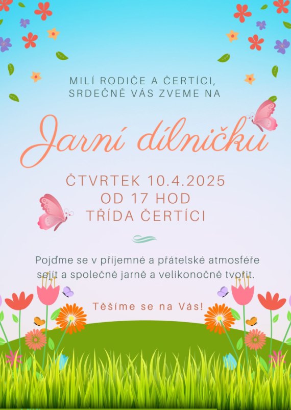 Jarní dílnička třídy Čertíci