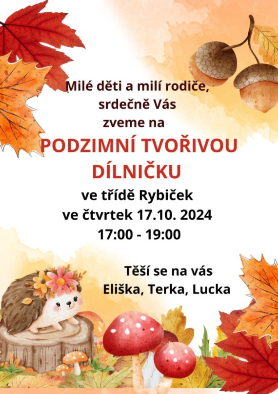 Podzimní dílnička - Rybičky