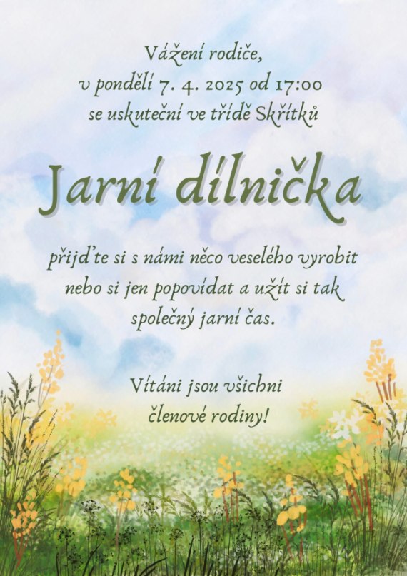Velikonoční dílnička třídy Skřítci